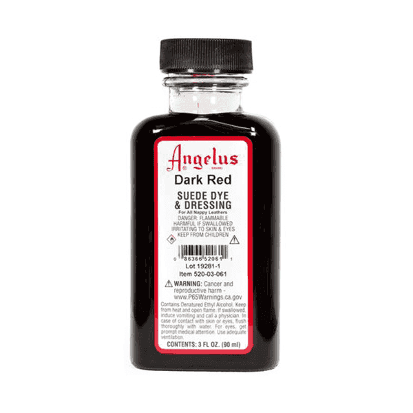 Angelus Dark Red Suede Dye-SOLE