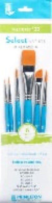 Princeton - Brush Set With Angle Shader 3/8", Flat Wash 3/4", Round 3/0, Round 1, Round 3, Round 5-SOLE