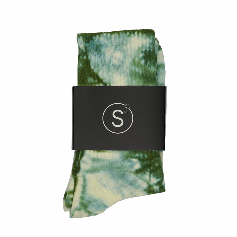 Sole Tie Dye Crew Socks - Dark Green-SOLE