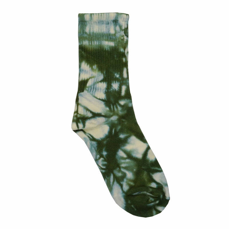 Sole Tie Dye Crew Socks - Dark Green-SOLE